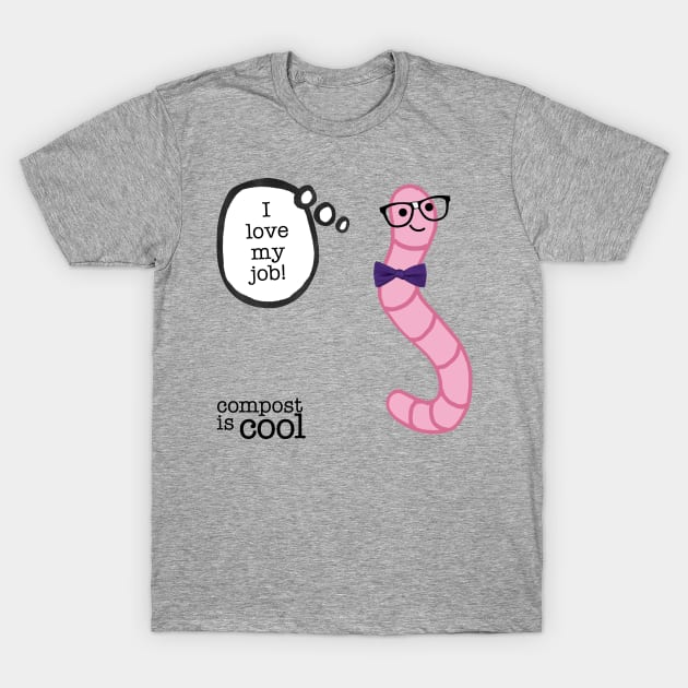 compost worm (nerd) T-Shirt by mystudiocreate
